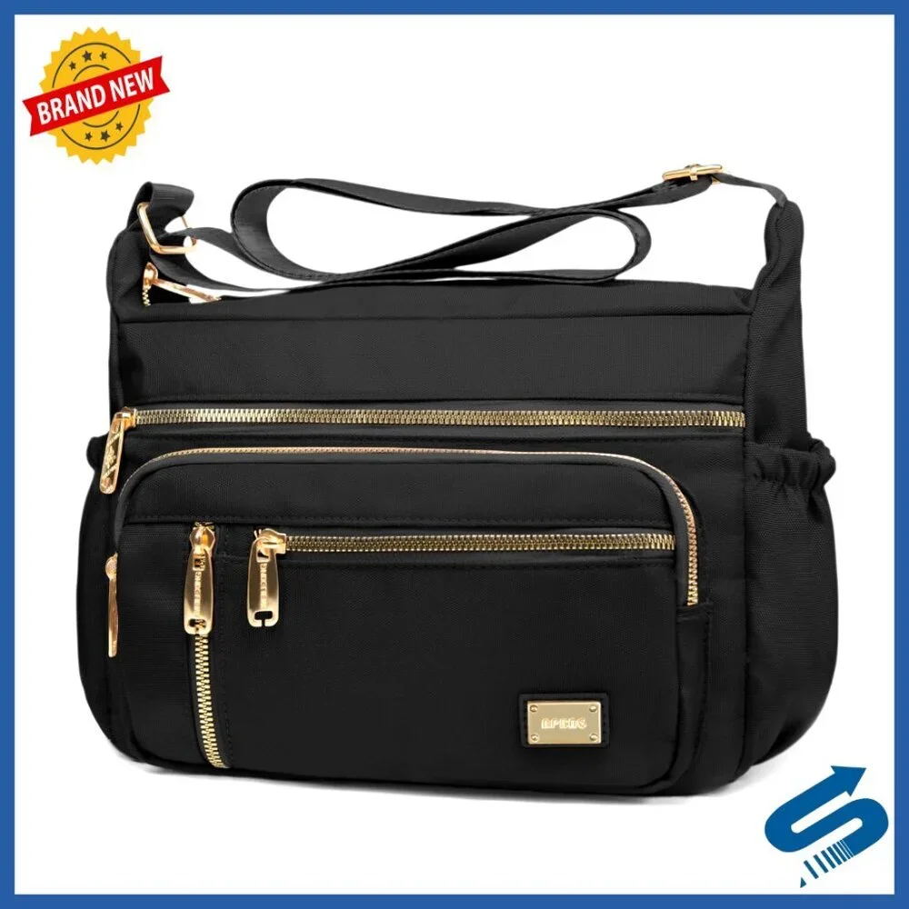 Waterproof Crossbody Bag Multi-Pocket Shoulder Purse Messenger Handbag Trendy